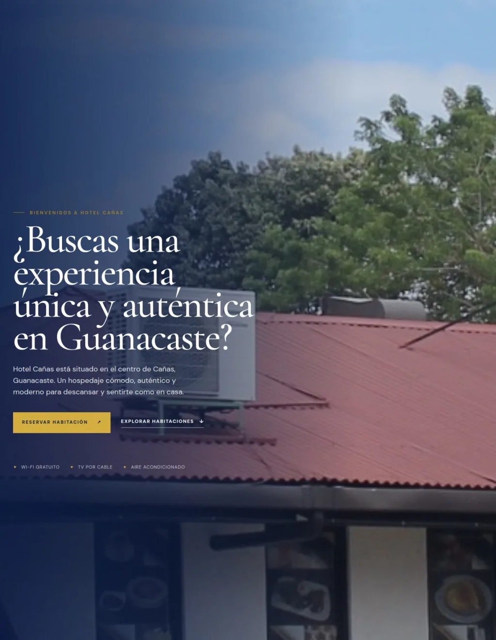 Sitio web de Hotel Cañas